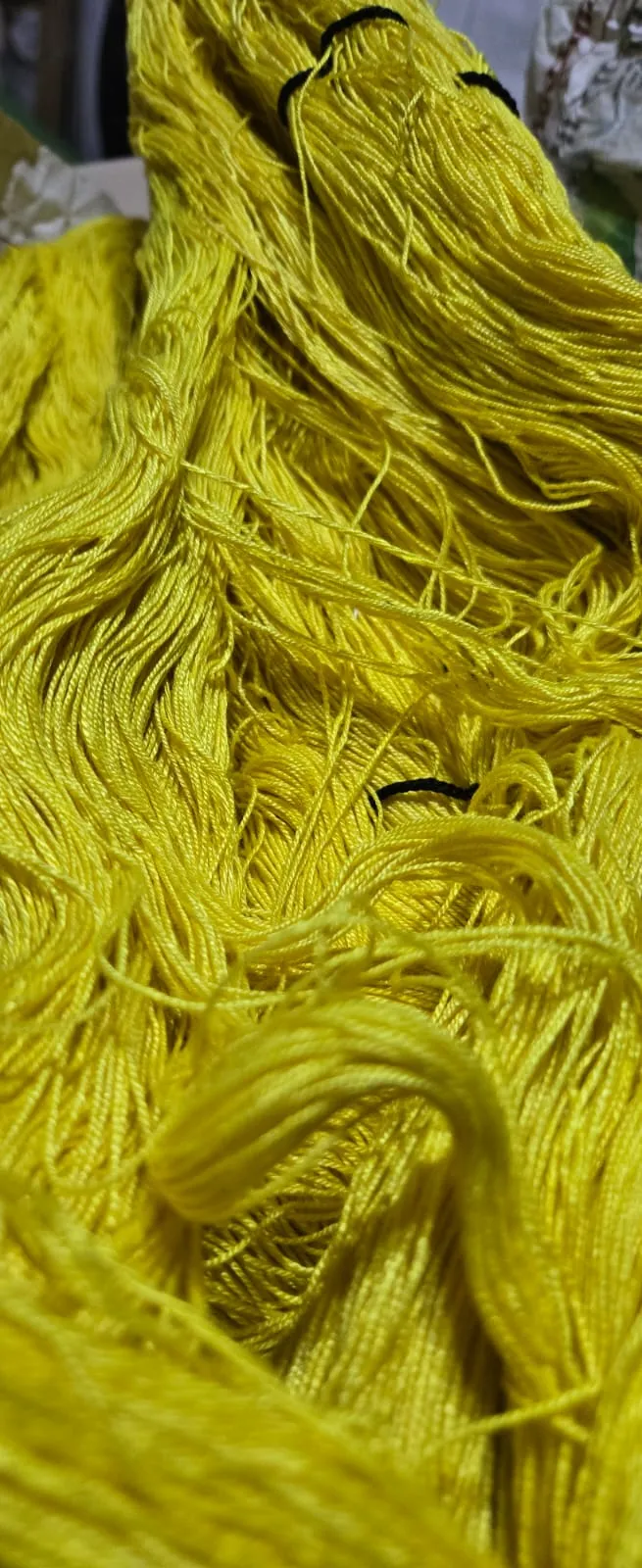 Mulberry Silk Yarn 600M in 100Gram Lemon Yellow